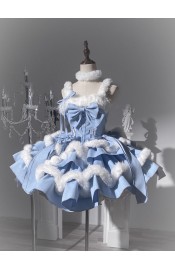 Xing Weimian Winter Overture Fluffy Denim Mini JSK(1st Pre-Order/Full Payment Without Shipping)